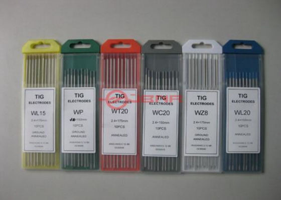China Electrodos puros superficiales pulidos del tungsteno, buenos electrodos del tungsteno del volframio de la conductividad proveedor